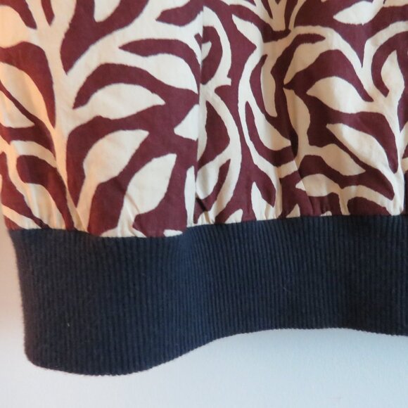 SOEUR Leaf Printed Cotton Bomber Chore Jacket Abstract Minimalist Sz 36 / US S - Picture 12 of 15